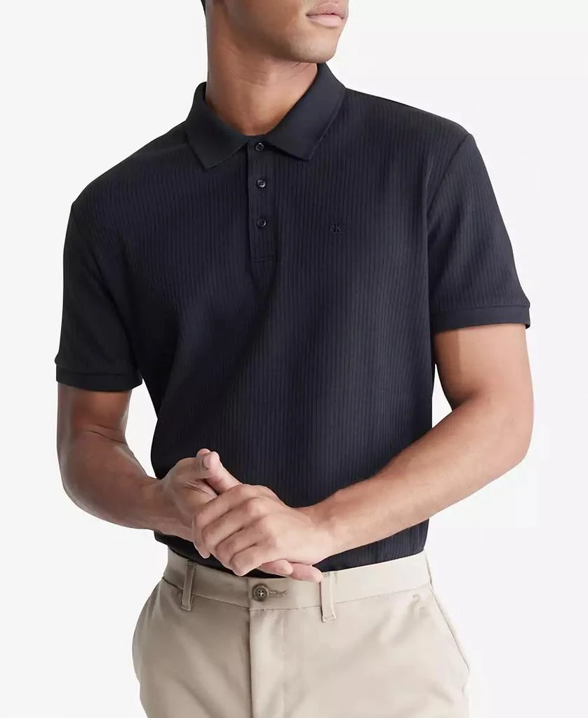 商品Calvin Klein|Men's Regular-Fit Drop-Needle Polo,价格¥373,第1张图片