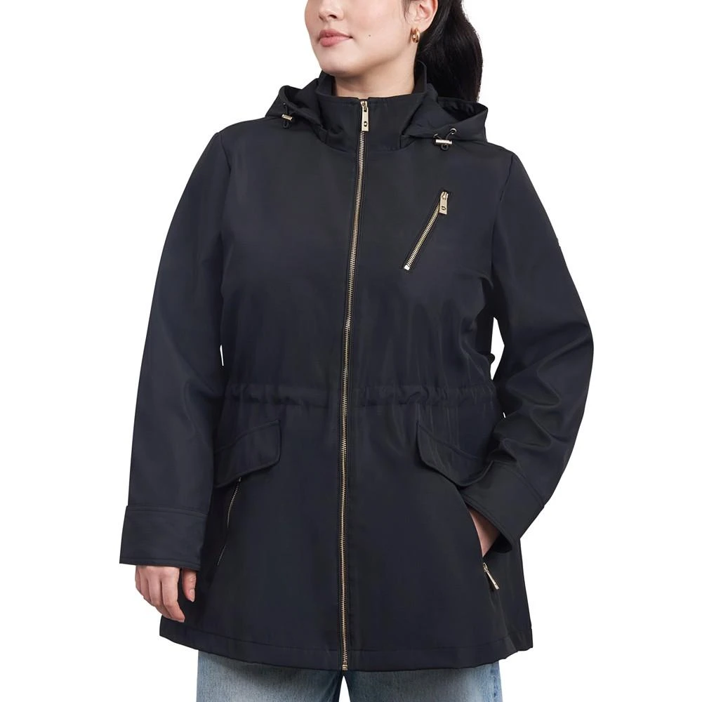 商品Michael Kors|Women's Plus Size Hooded Water-Resistant Anorak Coat,价格¥1488,第1张图片