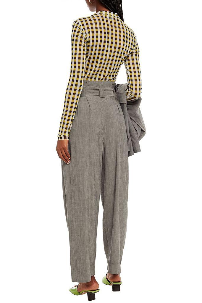 商品Ganni|Belted pleated woven tapered pants,价格¥790,第1张图片