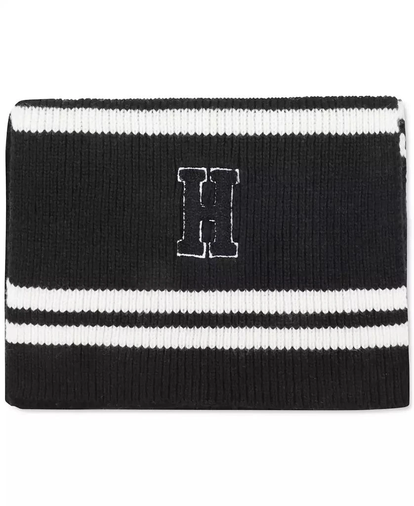 商品Tommy Hilfiger|Men's Varsity Patch Ribbed Logo Scarf,价格¥240,第3张图片详细描述