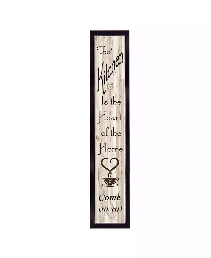 商品Trendy Décor 4U|Kitchen Is The Heart of The Home by Millwork Engineering, Ready to hang Framed Print, Black Frame, 7" x 32",价格¥565,第1张图片