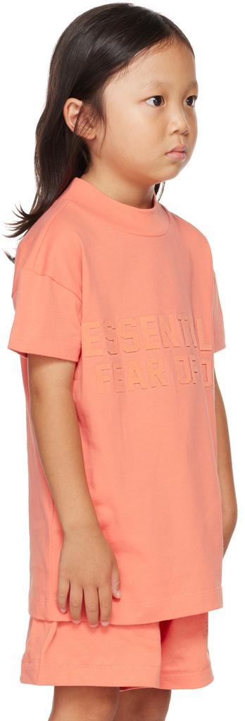 商品Essentials|Kids Pink Mock Neck T-Shirt,价格¥179,第4张图片详细描述