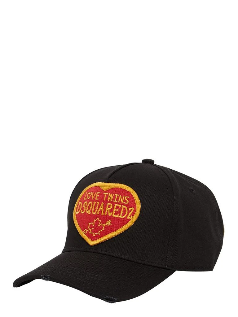 商品DSQUARED2|Patch Love Twins Cotton Gabardine Cap,价格¥993,第2张图片详细描述