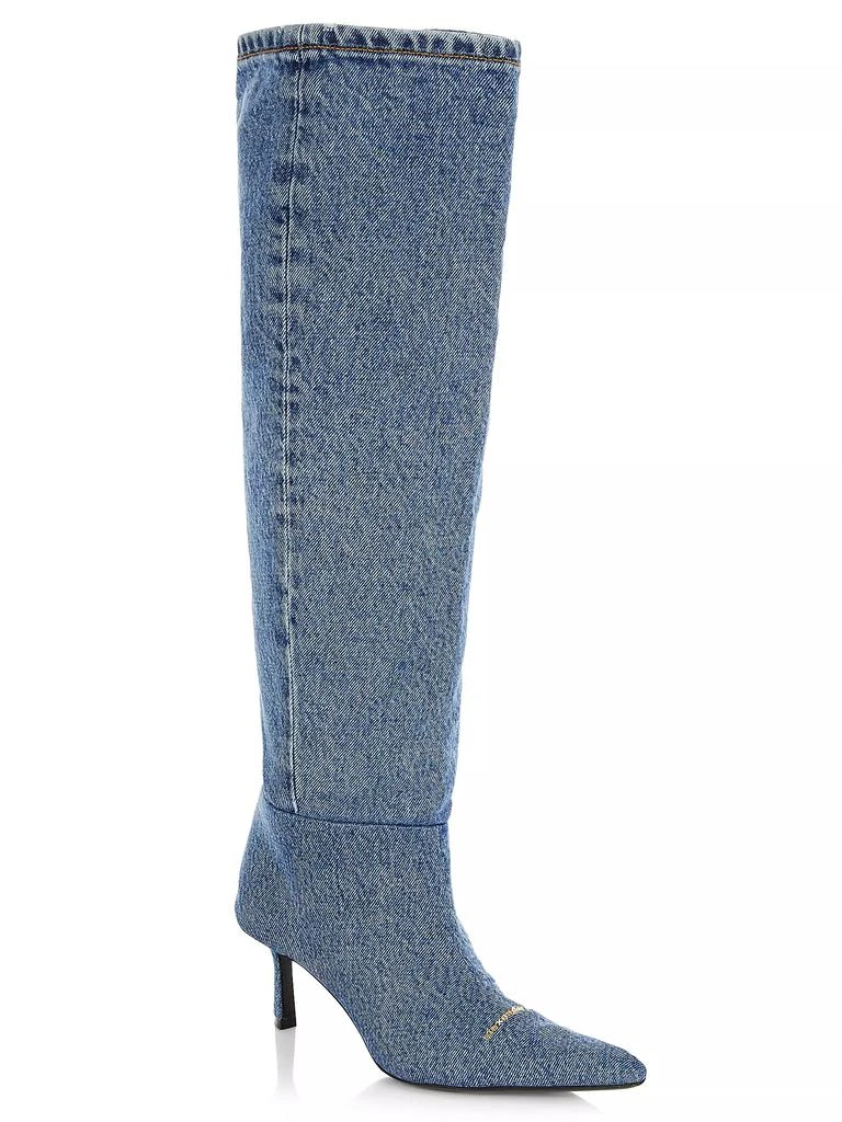 商品Alexander Wang|Viola 65 Denim Slouch Boots,价格¥2701,第2张图片详细描述