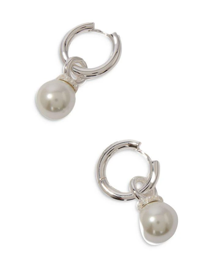 商品Maje|Imitation Pearl Huggie Hoop Earrings,价格¥413,第3张图片详细描述