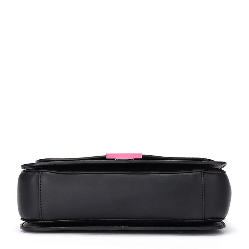Furla 芙拉 女士黑色皮革翻盖单肩斜挎包 929537 商品