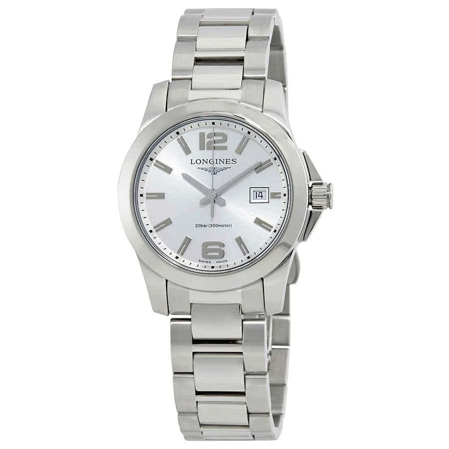 商品Longines|Conquest Silver Dial Ladies 29.50 mm Watch L33764766,价格¥4466,第1张图片