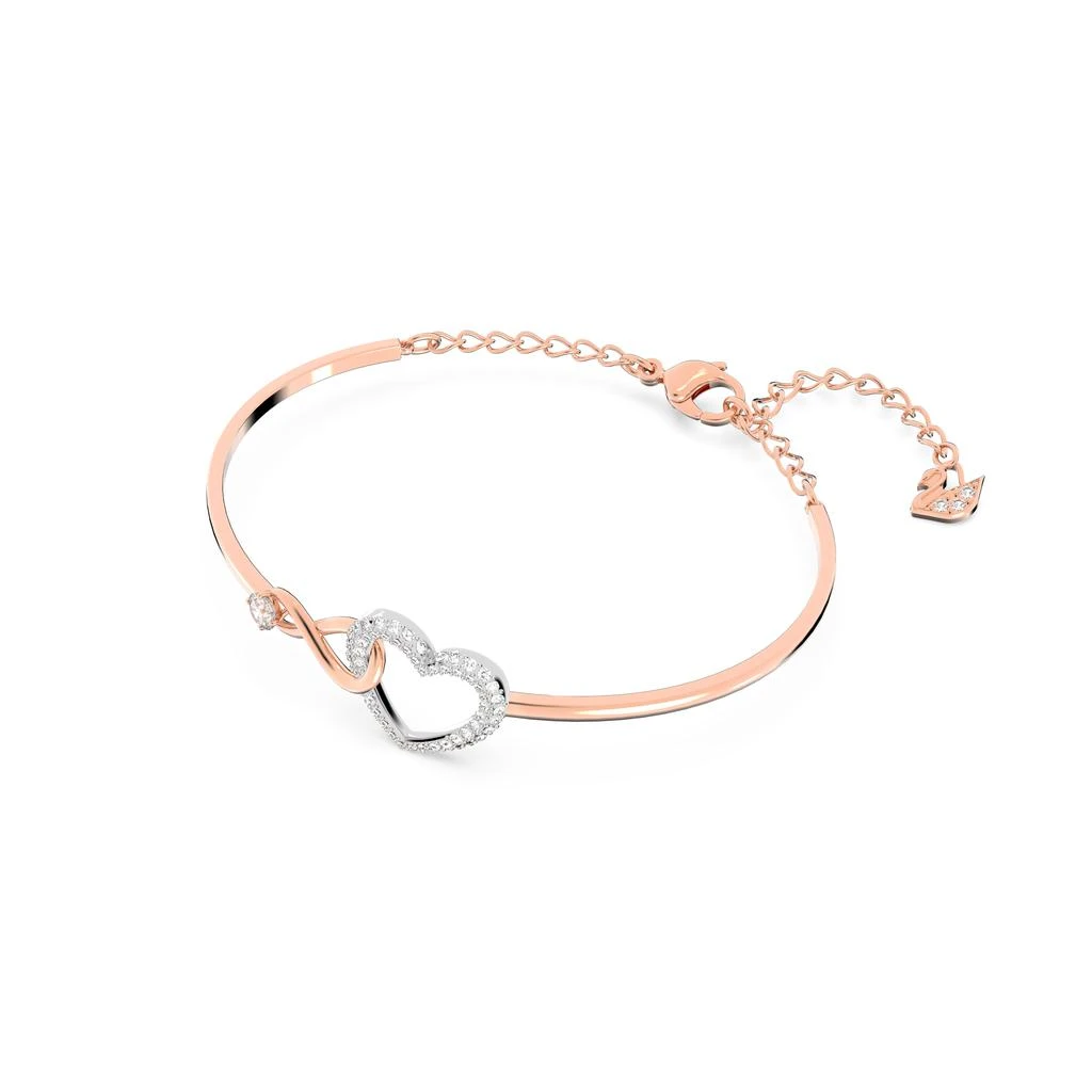 商品Swarovski|Swarovski infinity bangle infinity and heart white mixed metal finish,价格¥1210,第3张图片详细描述