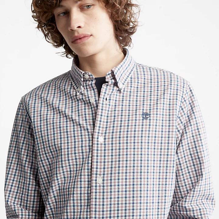 商品Timberland|Seersucker Gingham Shirt for Men in Purple,价格¥352,第7张图片详细描述