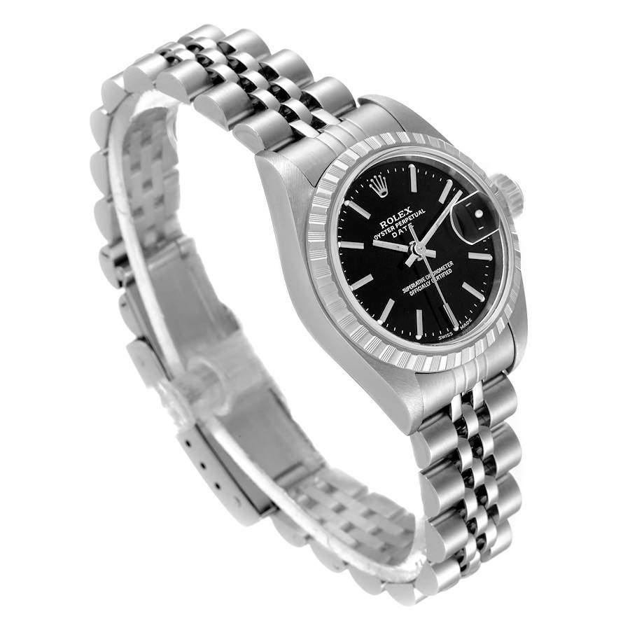 Rolex Black Stainless Steel Date 79240 Women's Wristwatch 26MM商品第7张图片规格展示