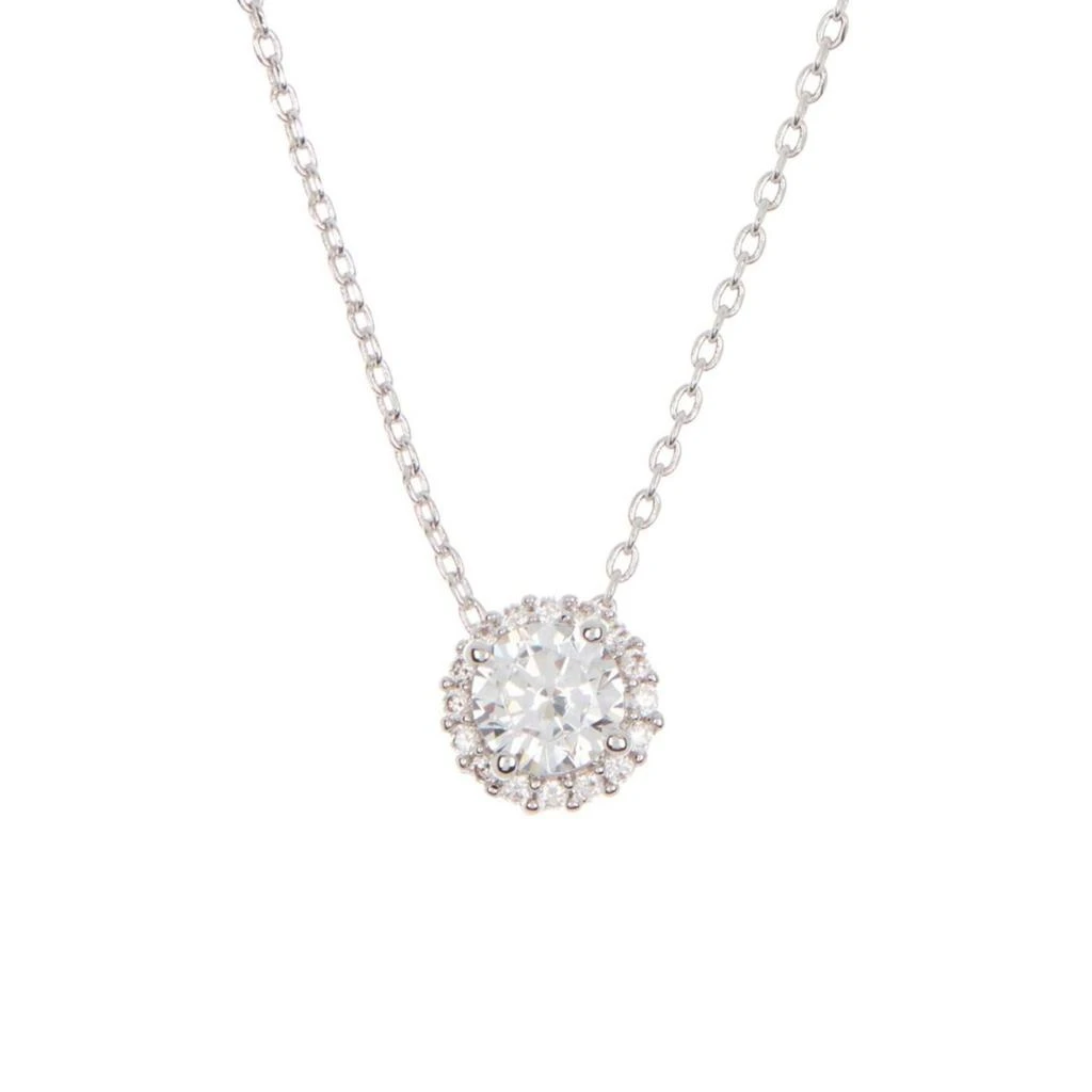 商品ADORNIA|Swarovski Crystal Halo Necklace silver,价格¥145,第1张图片