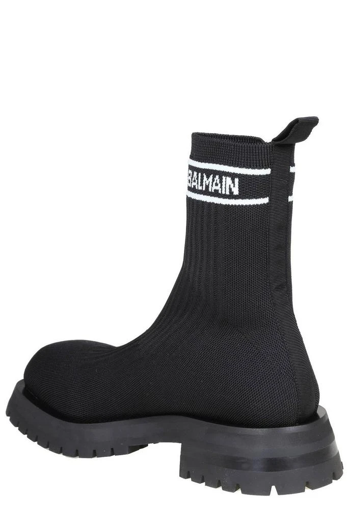 商品Balmain|Balmain Long Intarsia Knit Combat Boots,价格¥2868-¥3368,第2张图片详细描述
