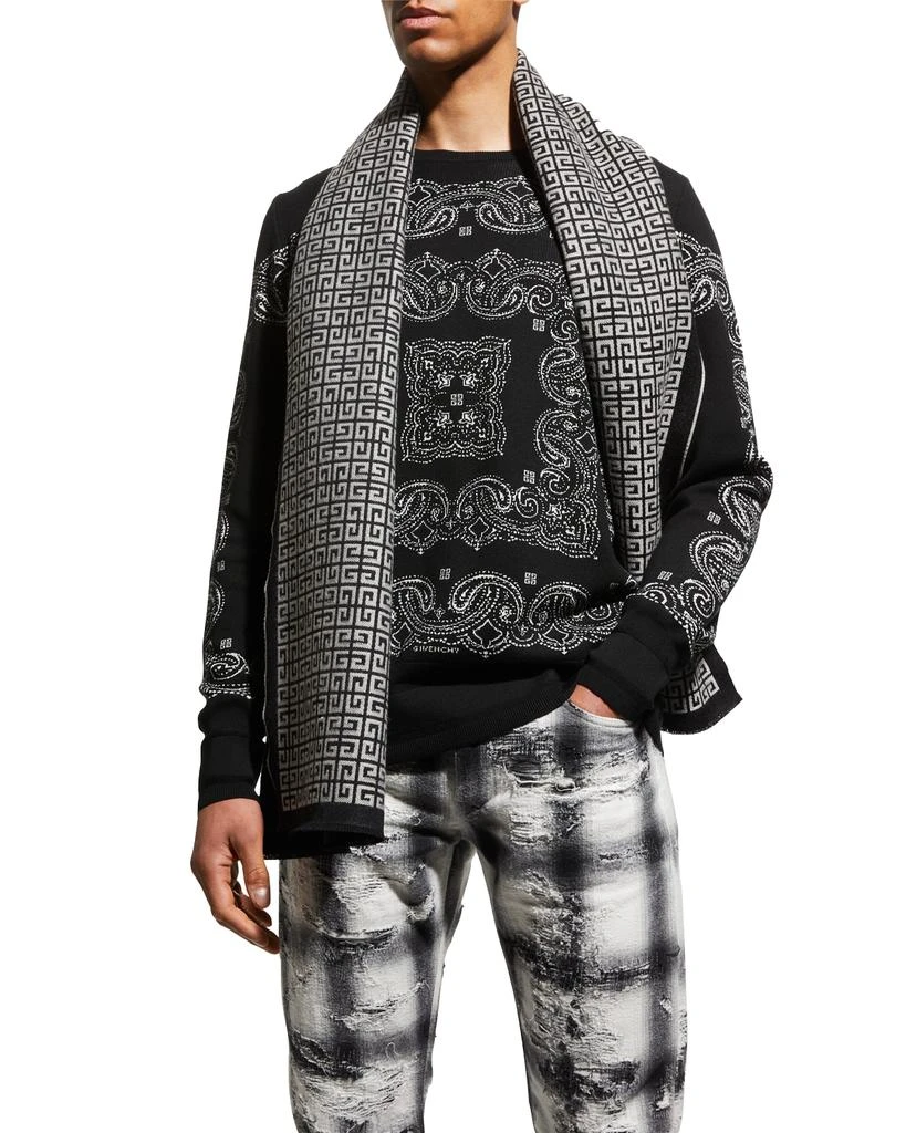 商品Givenchy|Men's 4G-Jacquard Wool Scarf,价格¥3086,第3张图片详细描述