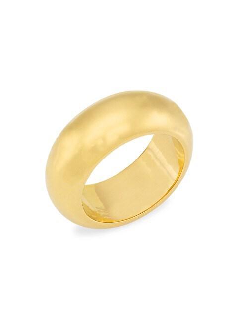 商品Loren Stewart|14K-Yellow-Gold Vermeil Puff Cigar Band Ring,价格¥1399,第1张图片