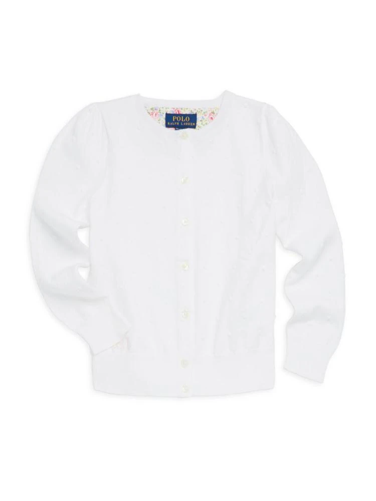 商品Ralph Lauren|Toddler's, Little Girl's & Girl's Floral Cardigan Top,价格¥128,第1张图片