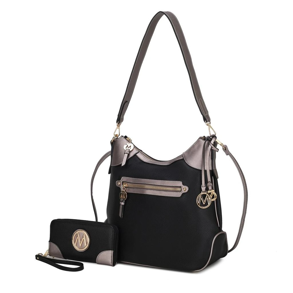 Josie Vegan Leather Color Block Shoulder Handbag 商品