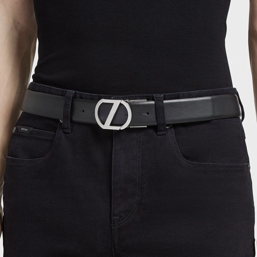 ZEGNA 黑色男士腰带 BRIA1A-104C-NVN 商品