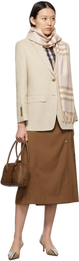 商品Burberry|Beige Linen Oversized Tailored Blazer,价格¥15887,第4张图片详细描述