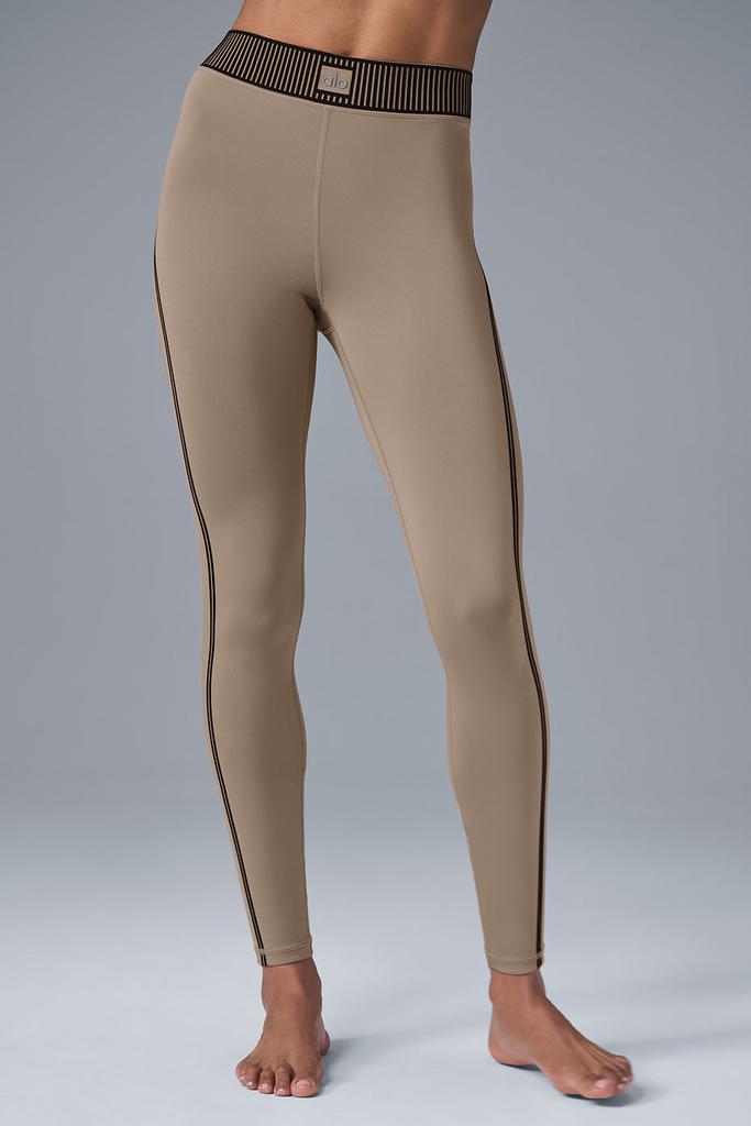 alo 7/8 エアリフトレギンス　S Gravel Alo Airlift High-Waist 7/8 Line Up Legging - Gravel - Outdoor