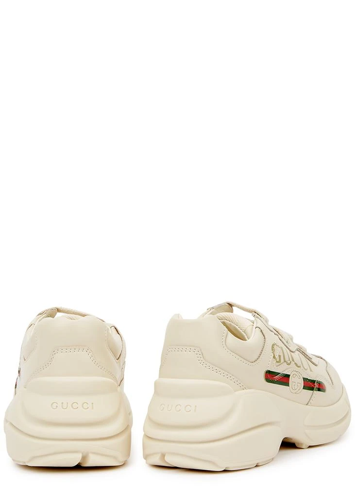 商品Gucci|KIDS Rhyton ecru leather sneakers,价格¥4076,第2张图片详细描述