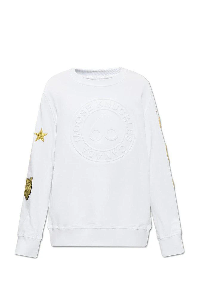 商品Moose Knuckles|Moose Knuckles Montrose Embossed Logo Sweatshirt,价格¥2359,第1张图片
