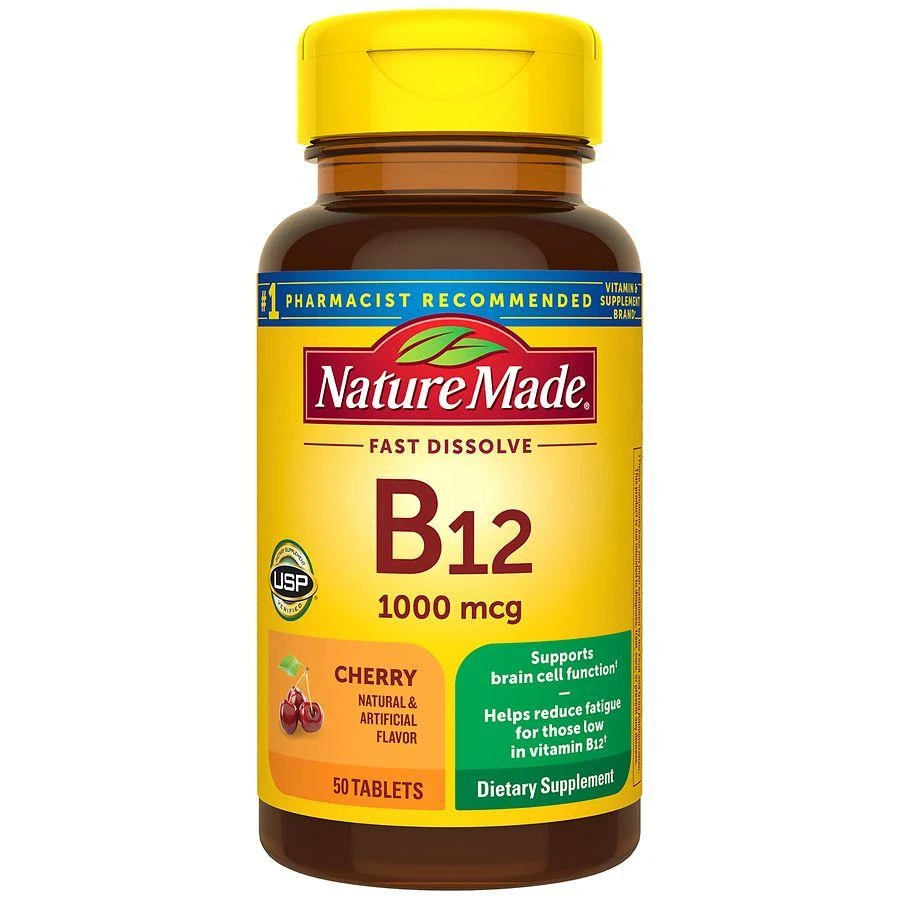 商品Nature Made|Vitamin B12 Sublingual 1000 mcg Sugar Free Fast Dissolve Tablets,价格¥101,第1张图片