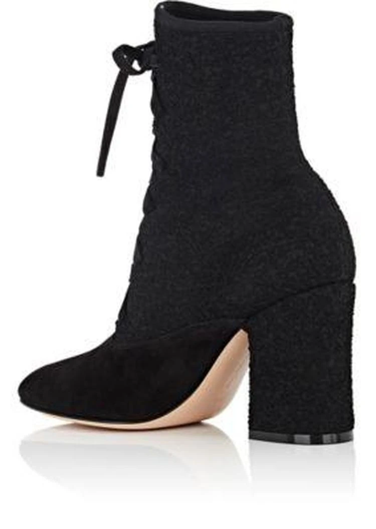 商品Gianvito Rossi|Bouclé-Knit & Suede Ankle Boots,价格¥5274,第3张图片详细描述