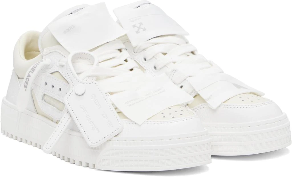 商品Off-White|White & Beige Low 3.0 Off Court Sneakers,价格¥3871,第4张图片详细描述