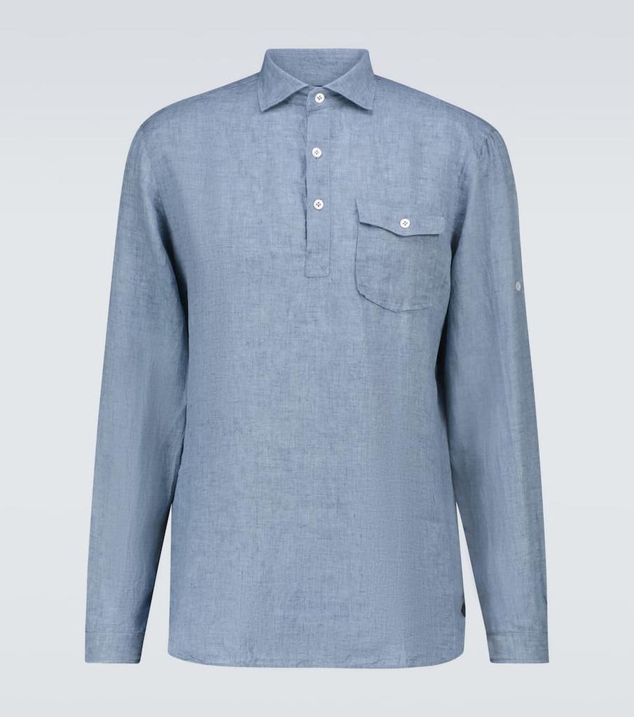 商品LARDINI|亚麻长袖衬衫,价格¥1089,第1张图片