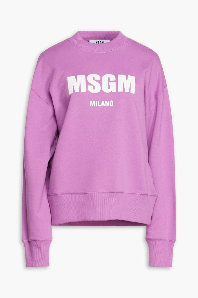 商品MSGM|Logo-print French cotton-terry sweatshirt,价格¥454,第1张图片