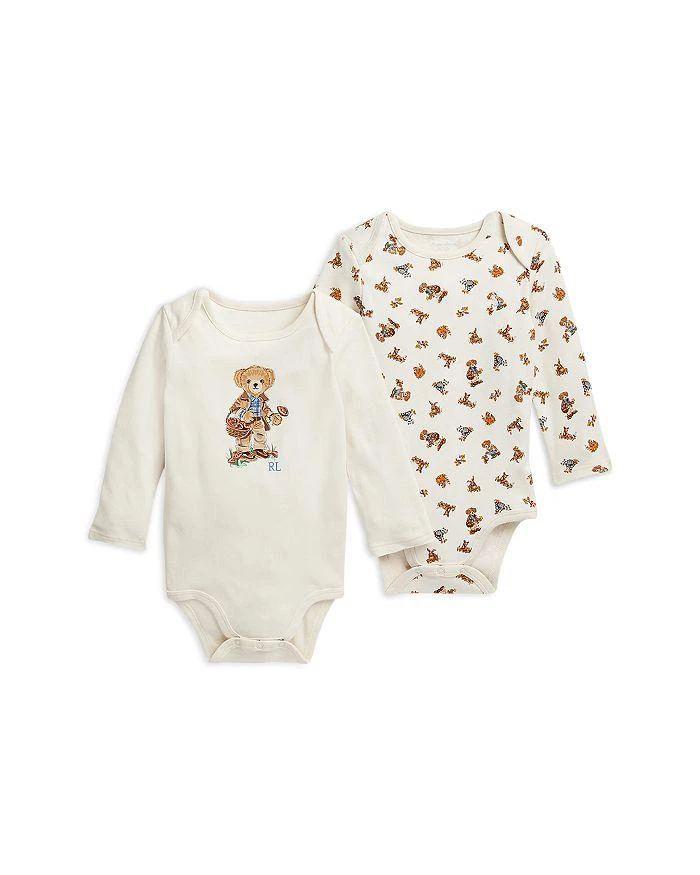 商品Ralph Lauren|Boys' Polo Bear Cotton Bodysuit 2 Pack - Baby,价格¥188,第1张图片