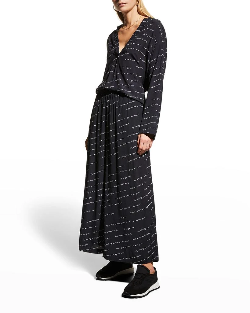 商品ROSETTA GETTY|Writing-Print Cropped crepe PJ Pants,价格¥1533,第3张图片详细描述