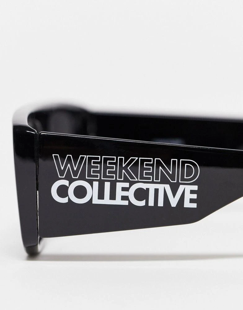 商品ASOS|ASOS Weekend Collective visor sunglasses with wide temple,价格¥74,第2张图片详细描述