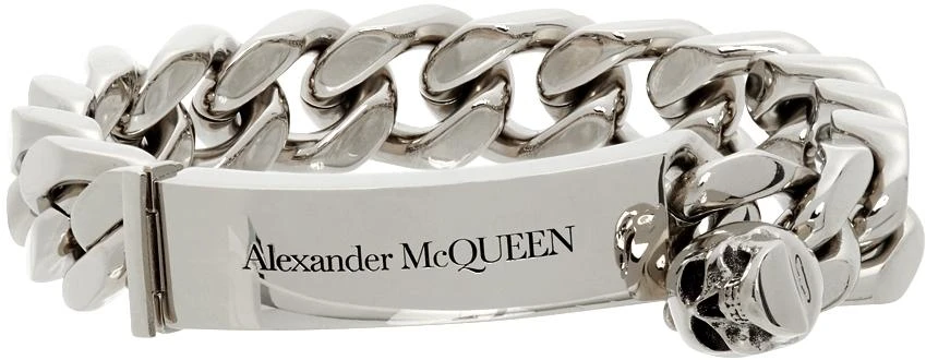 商品Alexander McQueen|Silver Identity Chain Bracelet,价格¥2909,第1张图片