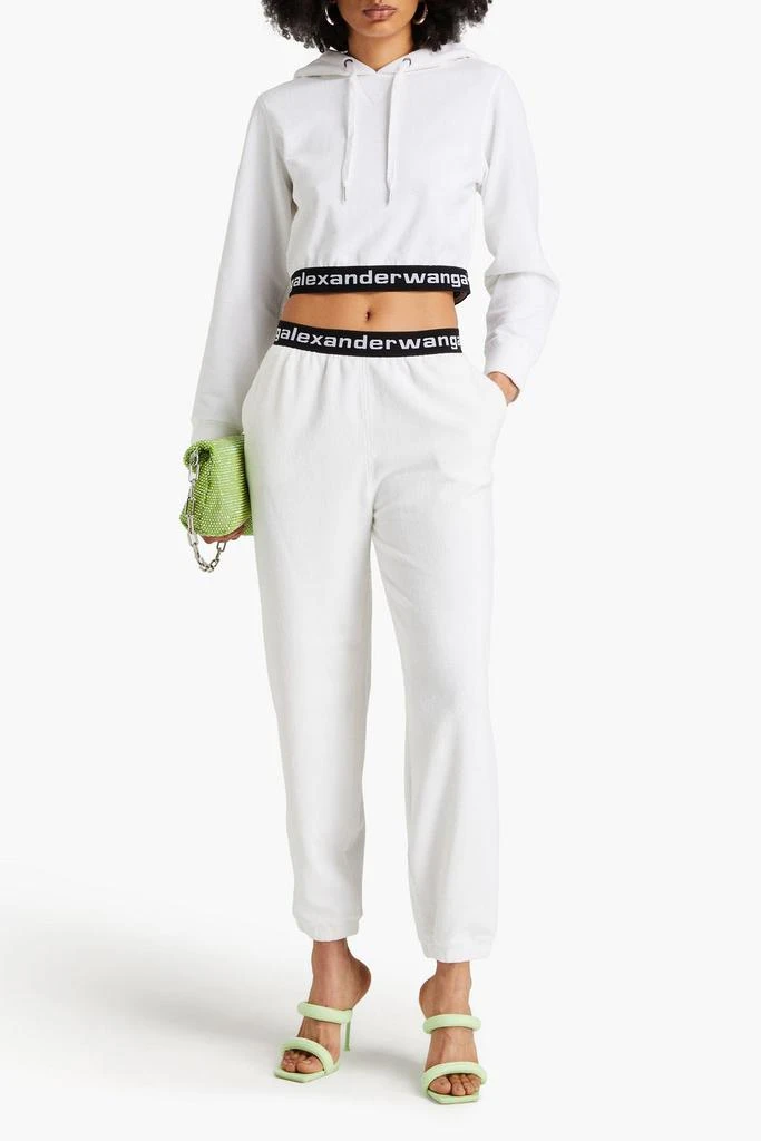 商品Alexander Wang|Stretch cotton-blend corduroy track pants,价格¥1110,第2张图片详细描述