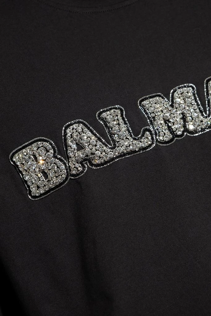 商品Balmain|Balmain Logo Embellished Crewneck T-Shirt,价格¥4977,第4张图片详细描述