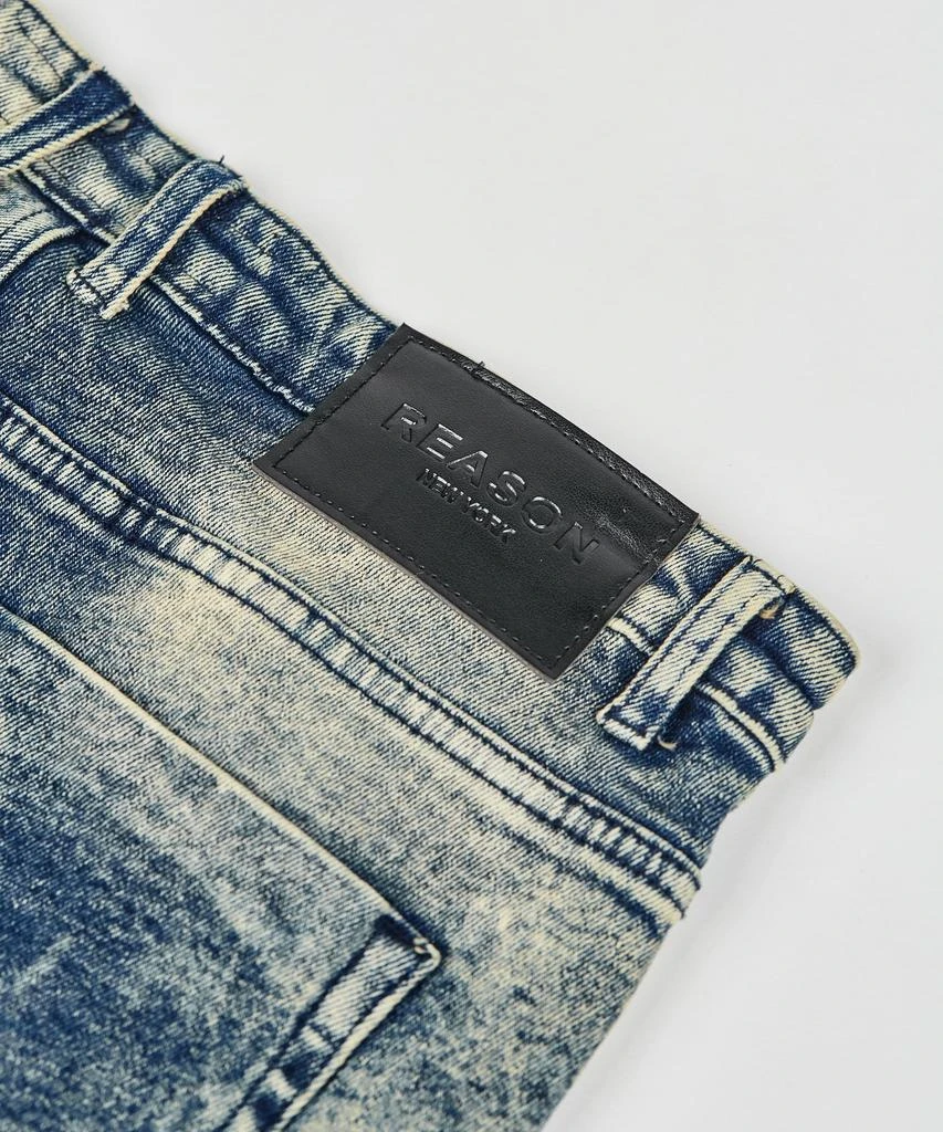 Crazed Distressed Graphic Print Zipper Jeans 商品