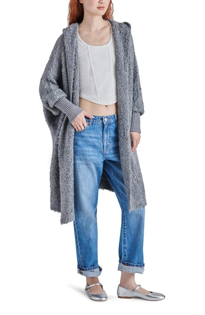 商品Steve Madden|Delsey Hooded Fuzzy Knit Sweater Coat,价格¥265,第4张图片详细描述