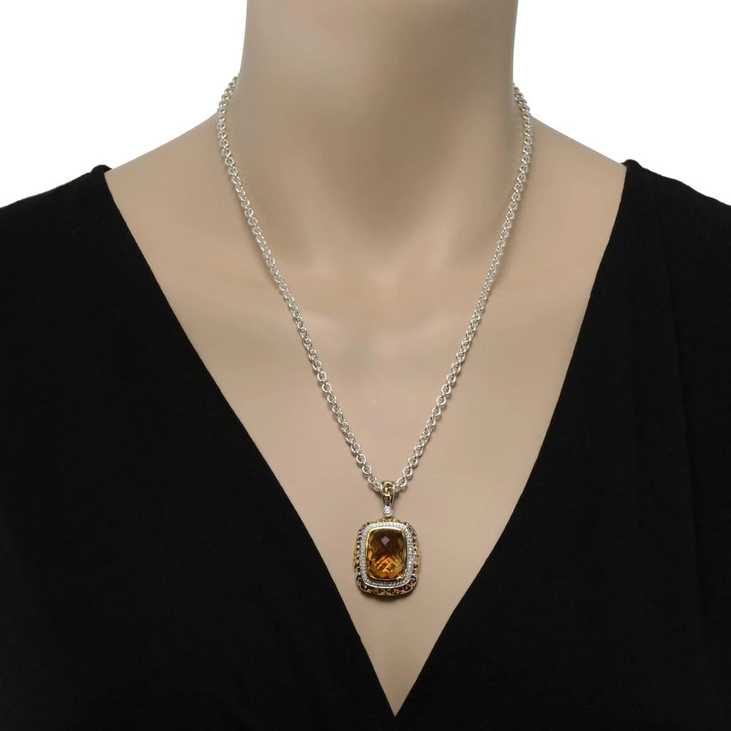 商品Charles Krypell|Charles Krypell Women's Sterling Silver and 18K Gold Necklace,价格¥10337,第2张图片详细描述