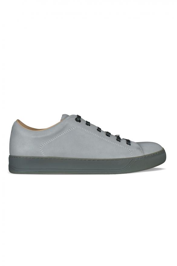 Luxury Sneakers For Men   Lanvin Dbb1 Sneakers In Reflective Gray Leather商品第1张图片规格展示