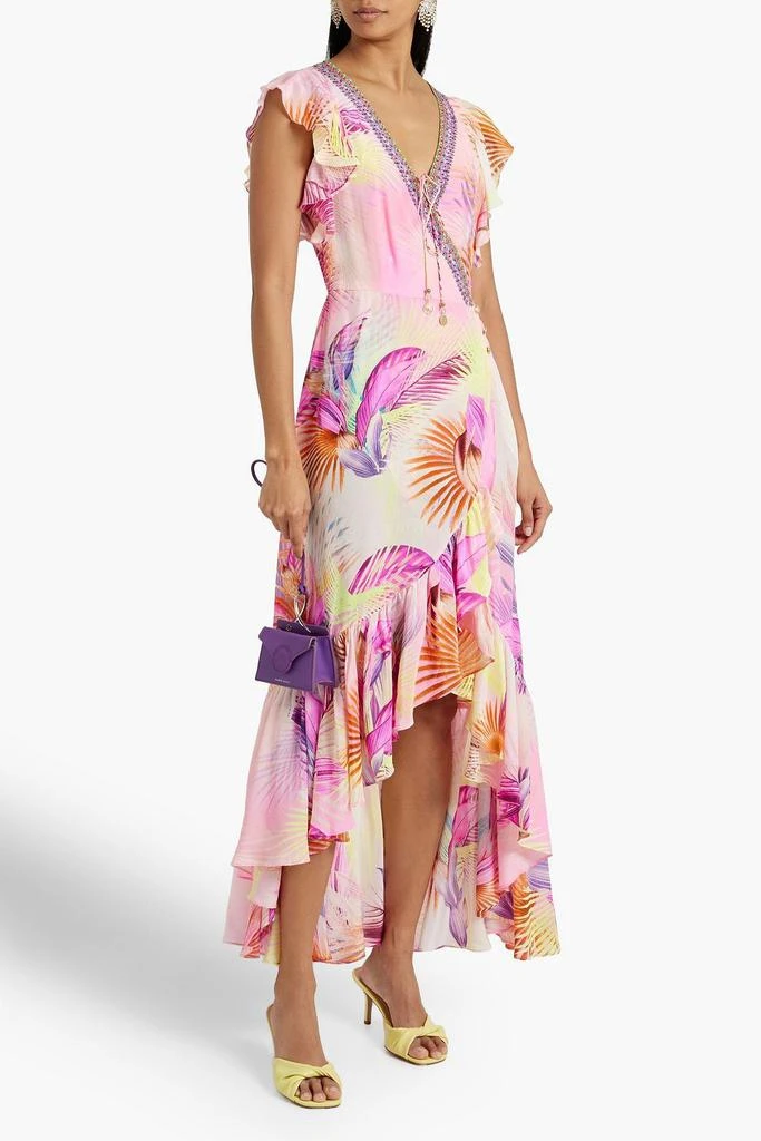 商品Camilla|Ruffled printed silk crepe de chine maxi wrap dress,价格¥1510,第2张图片详细描述