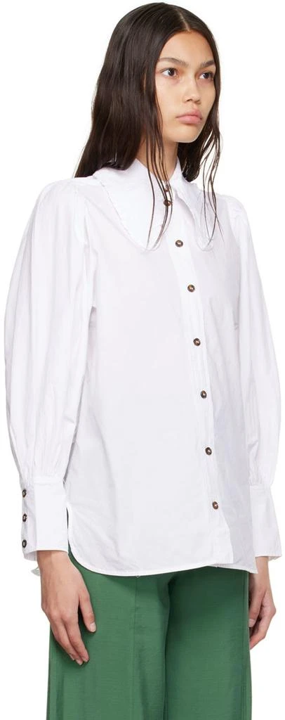 商品Ganni|White Organic Cotton Shirt,价格¥312,第2张图片详细描述