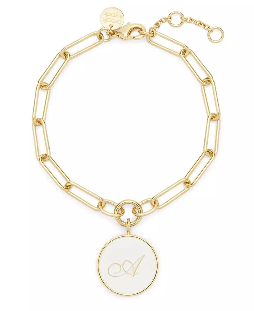 商品brook & york|14K Gold Plated Callie Enamel Initial Bracelet,价格¥531,第1张图片