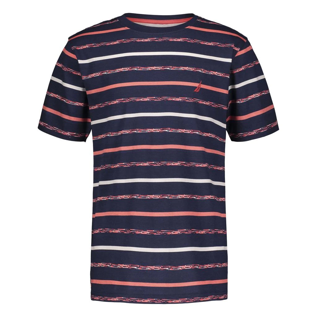 商品Nautica|Nautica Toddler Boys' Textured Stripe T-Shirt (2T-4T),价格¥104,第2张图片详细描述