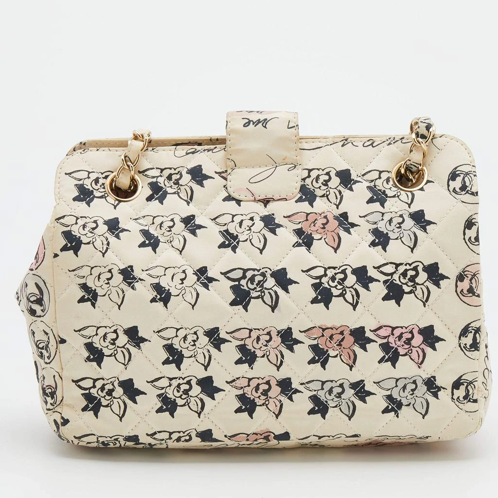 商品[二手商品] Chanel|Chanel Cream Coco Graffiti Cambon Quilted Fabric CC  Shoulder Bag,价格¥11327,第4张图片详细描述