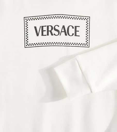 商品Versace|90s Vintage Logo棉质针织帽衫,价格¥1639,第3张图片详细描述