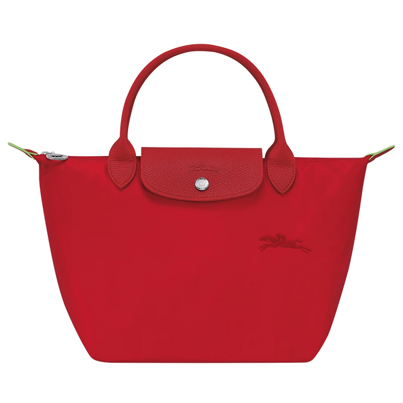 LONGCHAMP/珑骧 女士灰色帆布银色五金按扣拉链开合小号手提包 商品