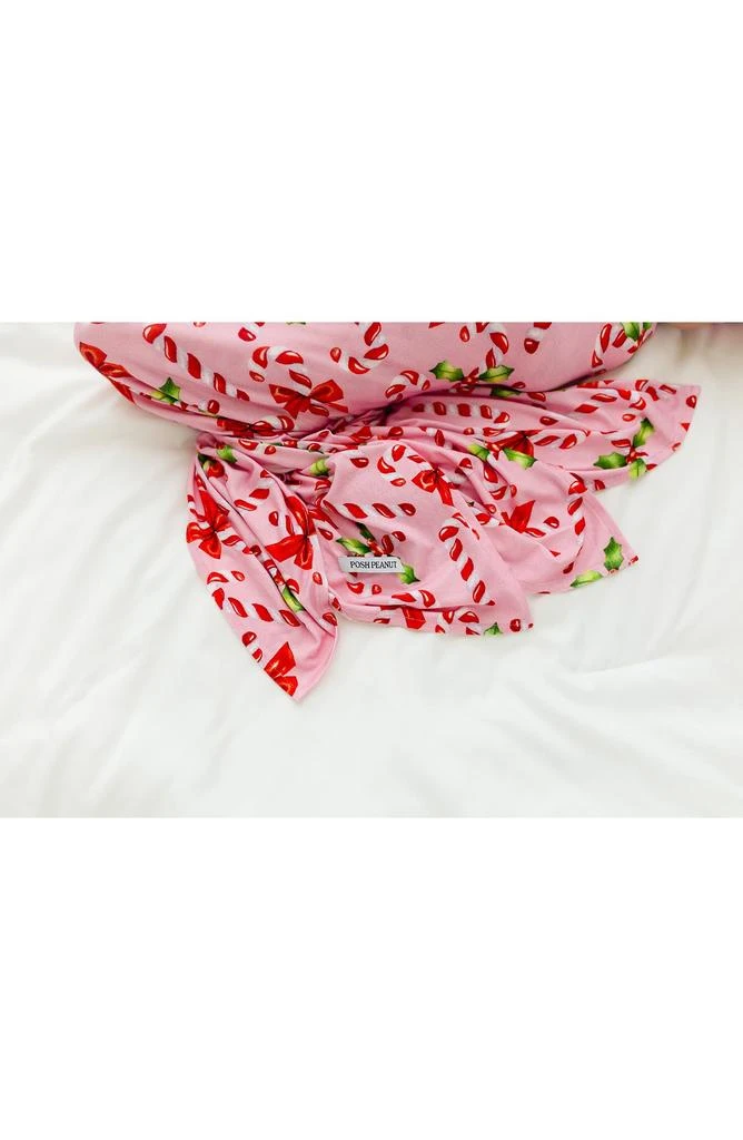 商品Posh Peanut|Helen Candy Cane Swaddle & Bow Head Wrap Set,价格¥95,第2张图片详细描述