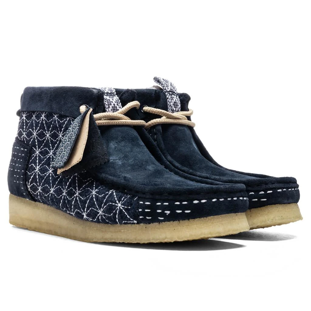 商品Clarks|Wallabee Boot - Navy Shashiko,价格¥1516,第2张图片详细描述