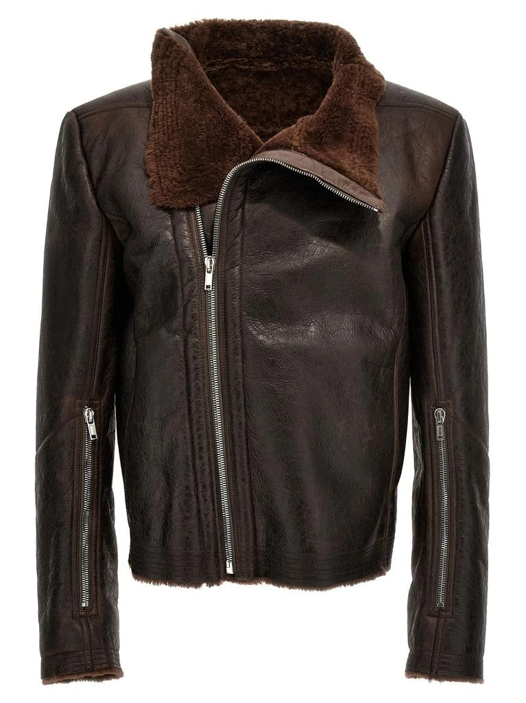 商品Rick Owens|Rick Owens Bauhaus Zip Detailed Leather Jacket,价格¥14958,第3张图片详细描述